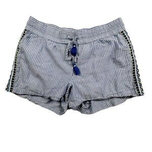VINEYARD VINES GIRLS SWIMMING TRUNKS SIZE S BLUE WHITE STRIPES LINED